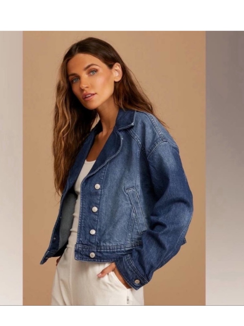 NWOT Free People "We The Free" Now or Never denim jacket